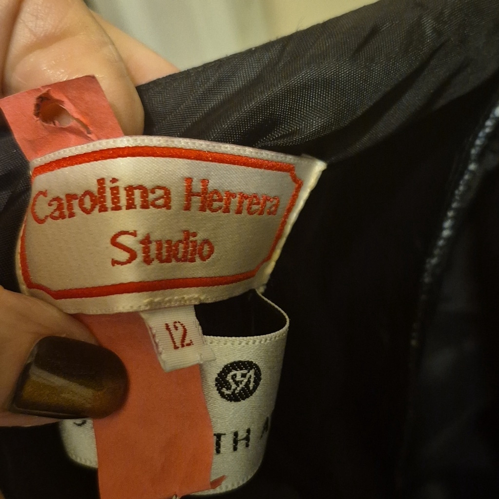Carolina Herrera StudioSaks Fifth Avenue Black Dress.Sz 12.Vintage 90s.(#1936) - Picture 6 of 14